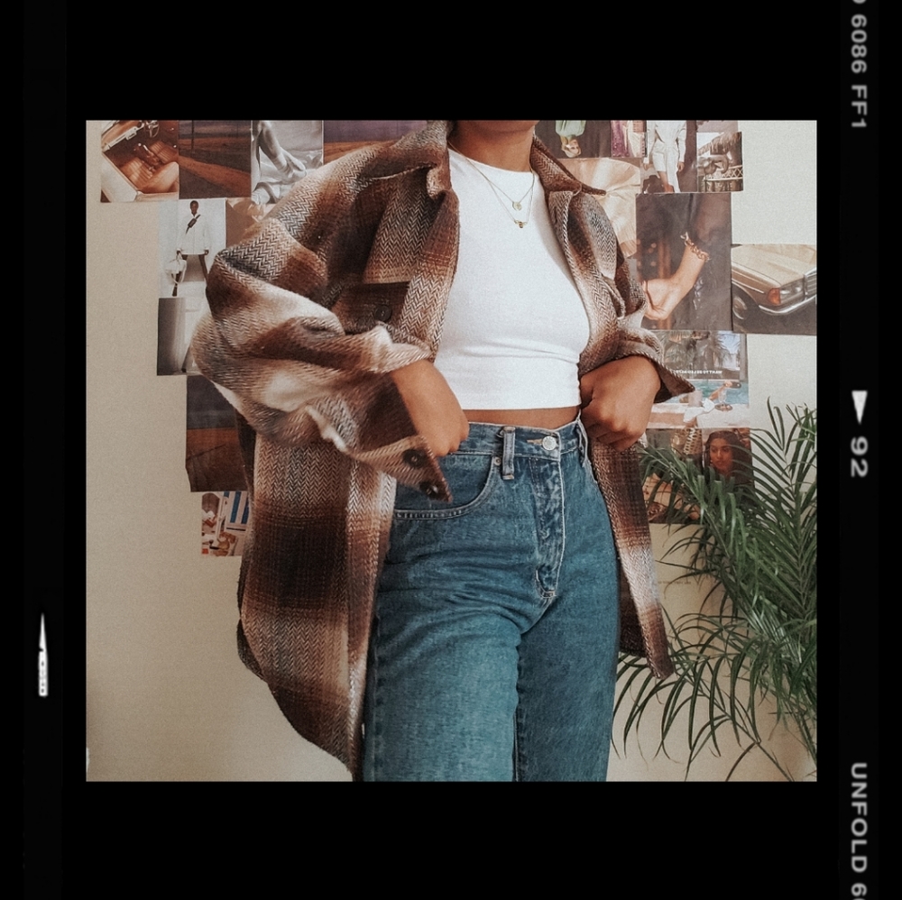 ☆ Brown Plaid Jacket ☆